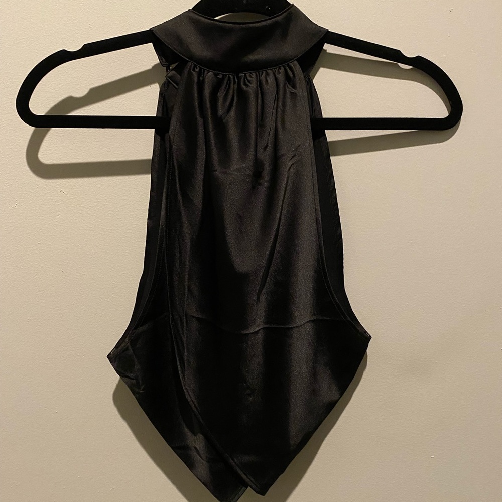 Silky high neck blouse! Sexy & stylish!